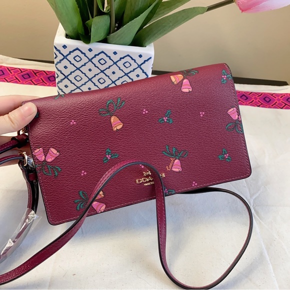 Coach Anna Foldover Clutch Crossbody - Picture 1 of 9